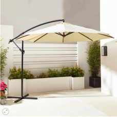 Neo 3M Outdoor Waterproof Freestanding Parasol & Cover – Cream or Grey